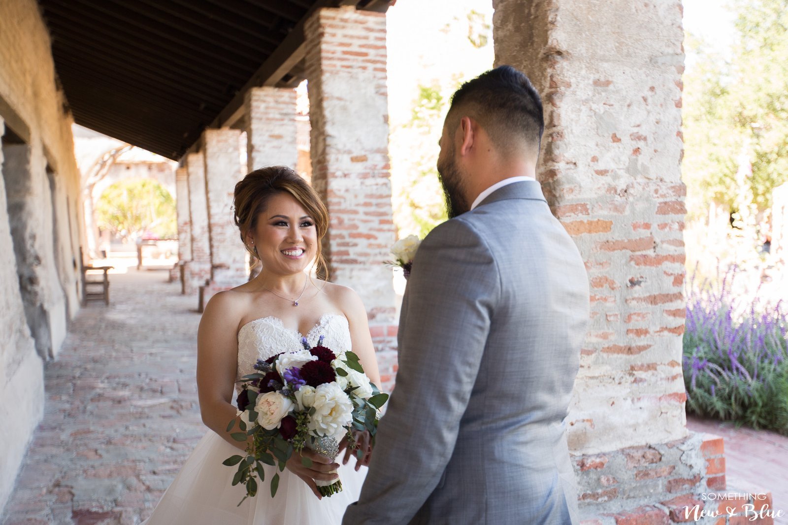 Ashley + Phi at Serra Plaza San Juan Capistrano Mission