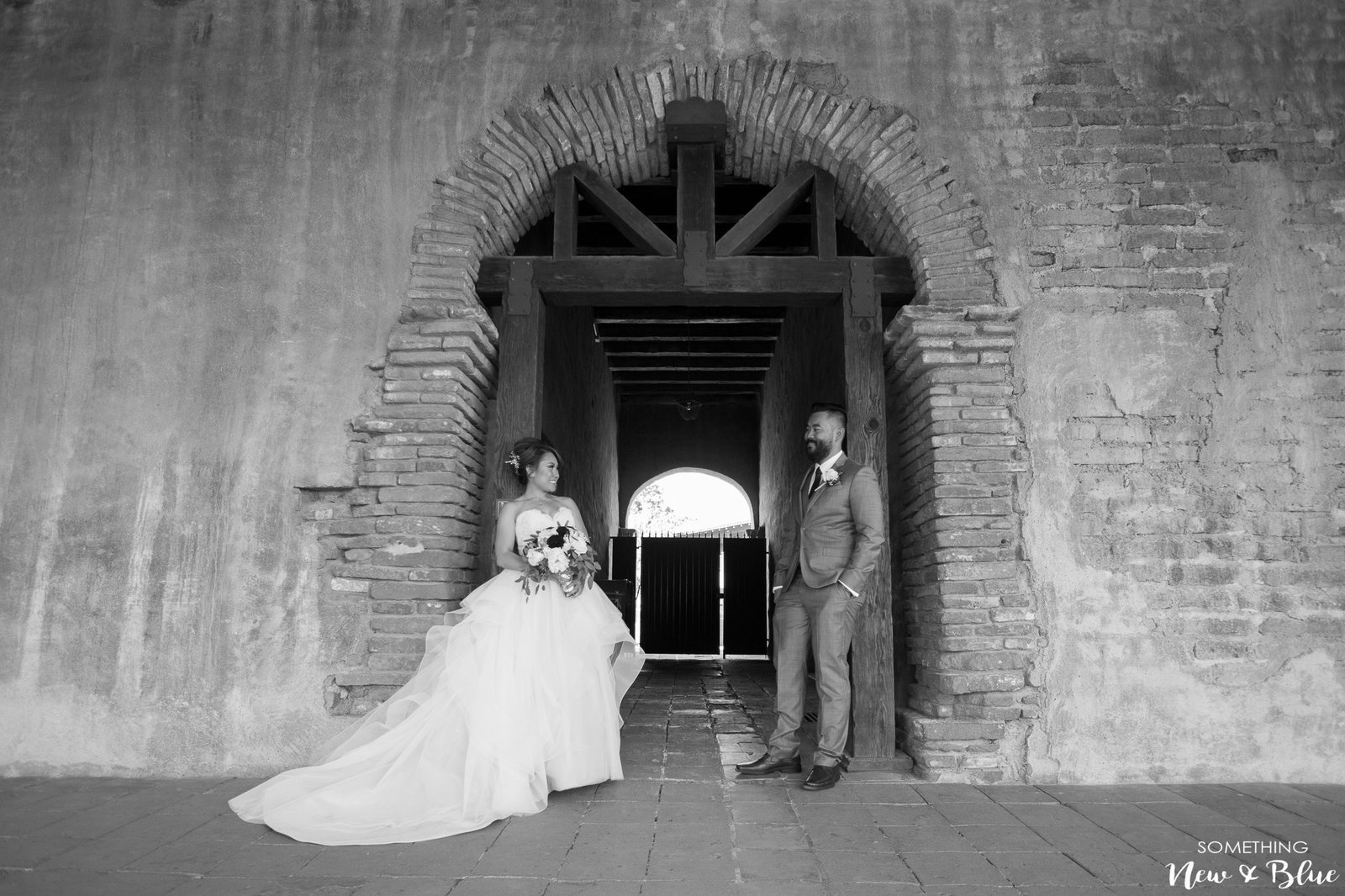 Ashley + Phi at Serra Plaza San Juan Capistrano Mission