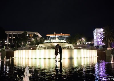 Downtown Los Angeles Night Engagement Session | Sabrina + Scott