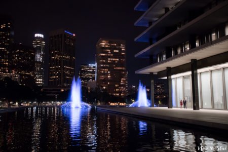 Downtown Los Angeles Night Engagement Session | Sabrina + Scott